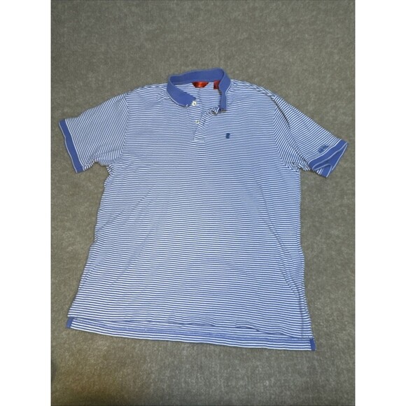 IZOD Men Collared 2 Button Polo Striped contrast collar XL‎ Cotton - Picture 1 of 6